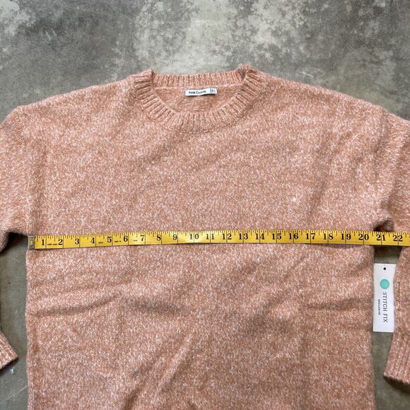 Pink Clover Sweater Womens Large Etienne Long Sleeve Orange Soft Cozy - Picture 2 of 8